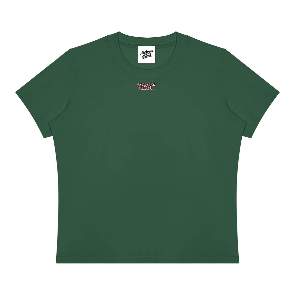 Only at McCarren Park (Maroon Lettering) Women's Sorona Crewneck T-Shirt