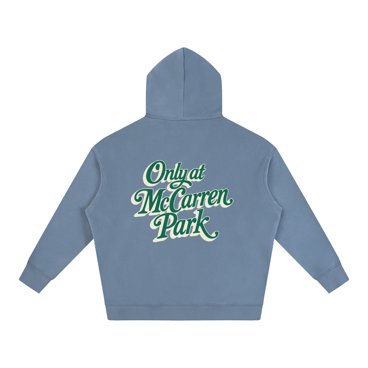 Only At McCarren (Green Lettering) Oversize Fleeced Hoodie