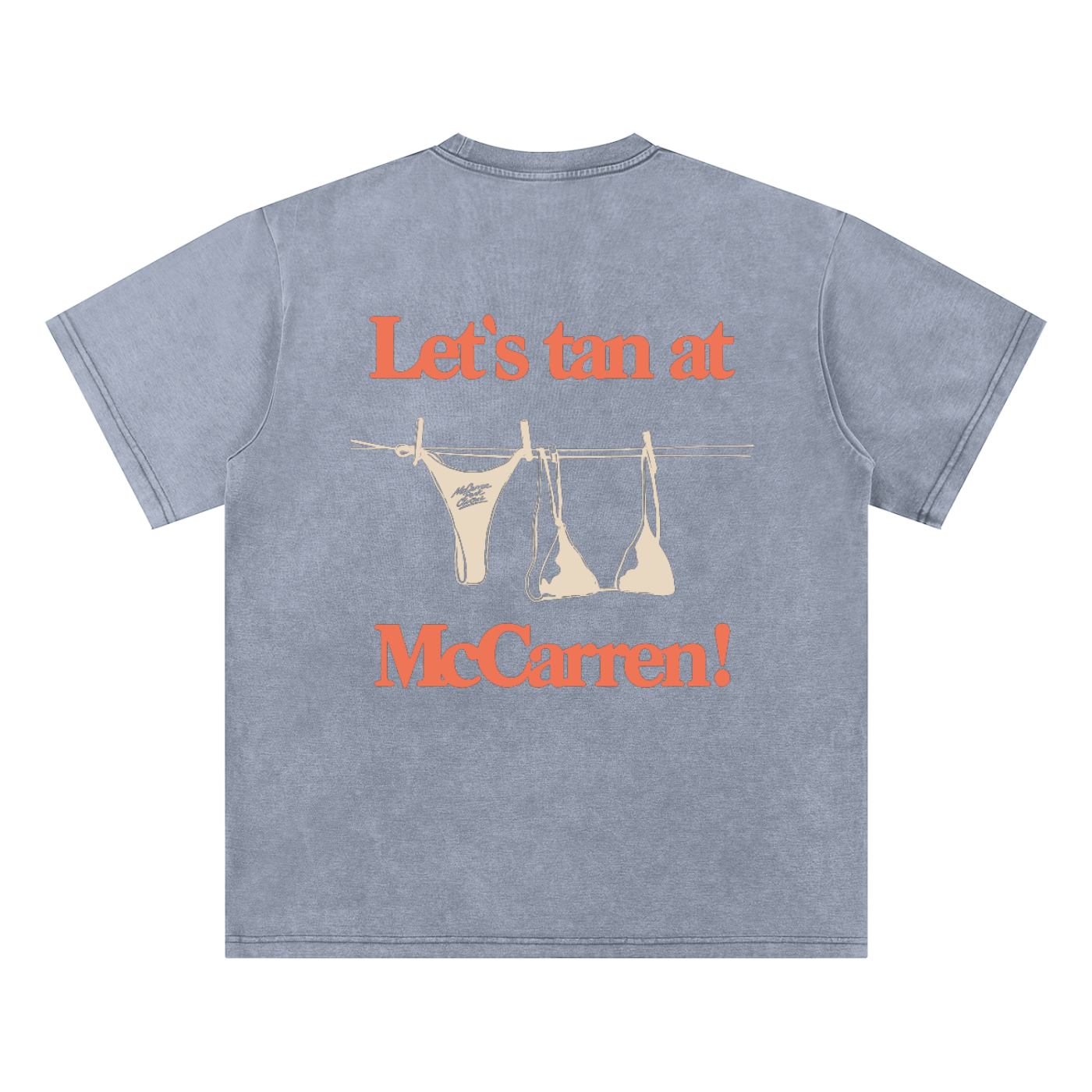 Let's Tan At McCarren Regular Fit Snow Washed T-Shirt