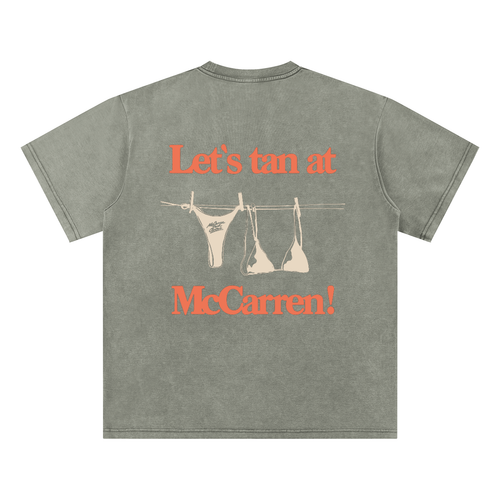 Let's Tan At McCarren Regular Fit Snow Washed T-Shirt