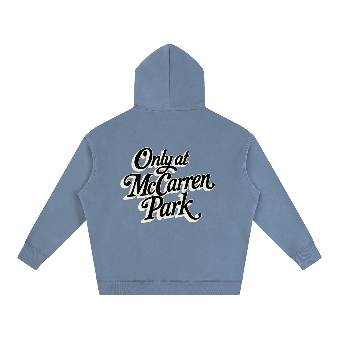 Only At McCarren (Black Lettering) Oversize Fleeced Hoodie