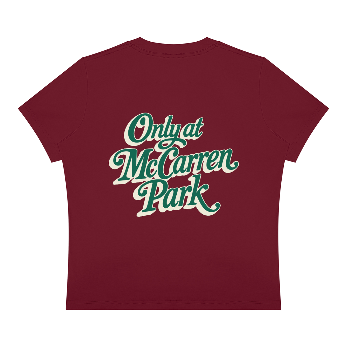 Only At McCarren (Green Lettering) Women's Sorona Crewneck T-Shirt