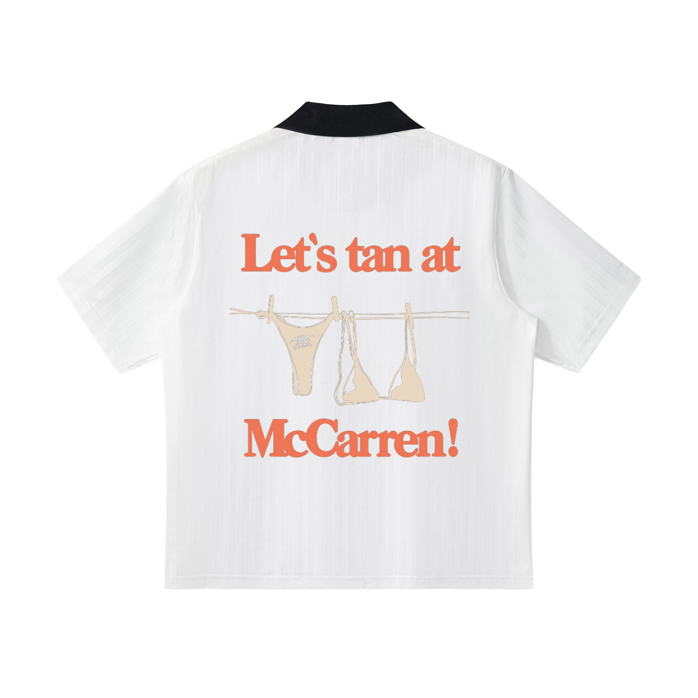 Let's Tan At McCarren Fútbol Jersey (Orange Lettering)