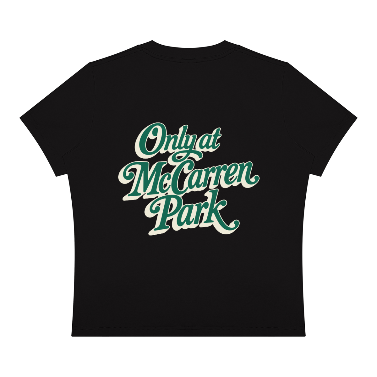 Only At McCarren (Green Lettering) Women's Sorona Crewneck T-Shirt