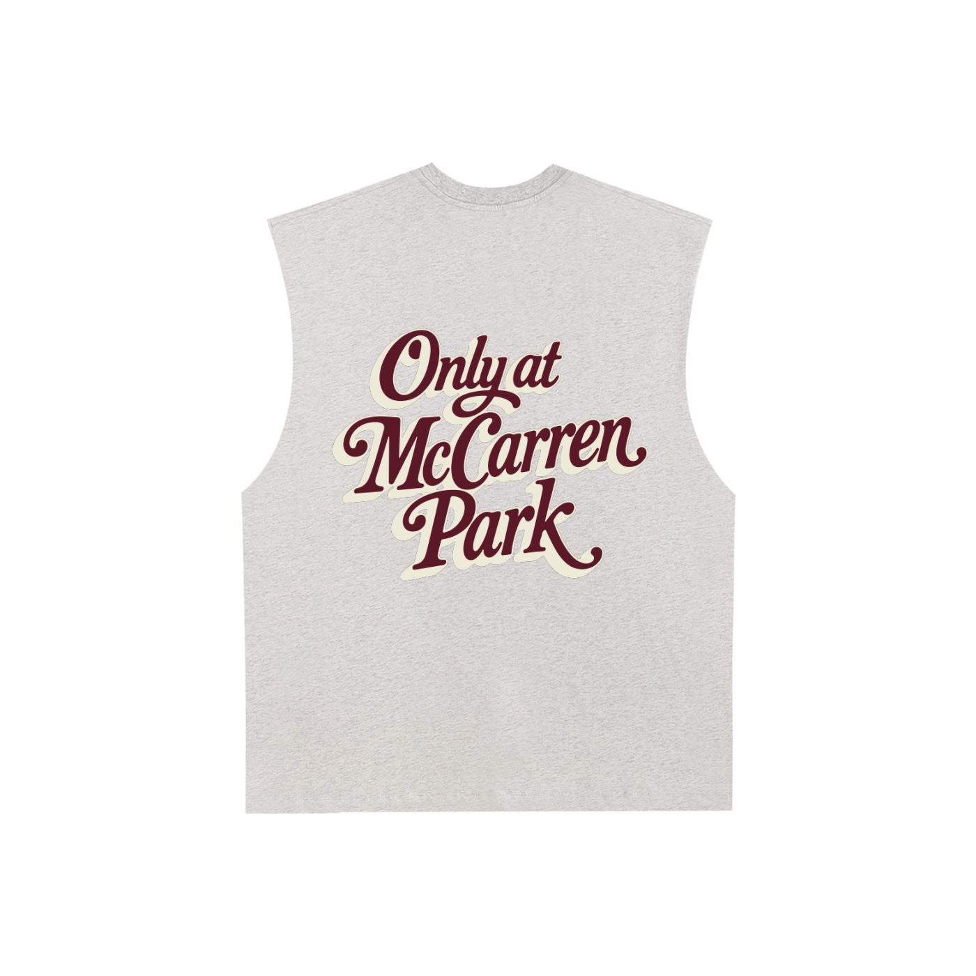 Only At McCarren (Maroon Lettering) Muscle-y Cotton Tank Top