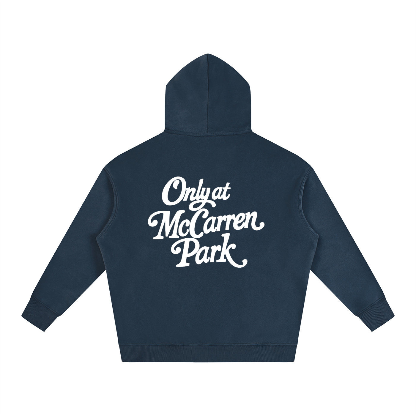Only At McCarren (Simple White) Oversize Fleeced Hoodie