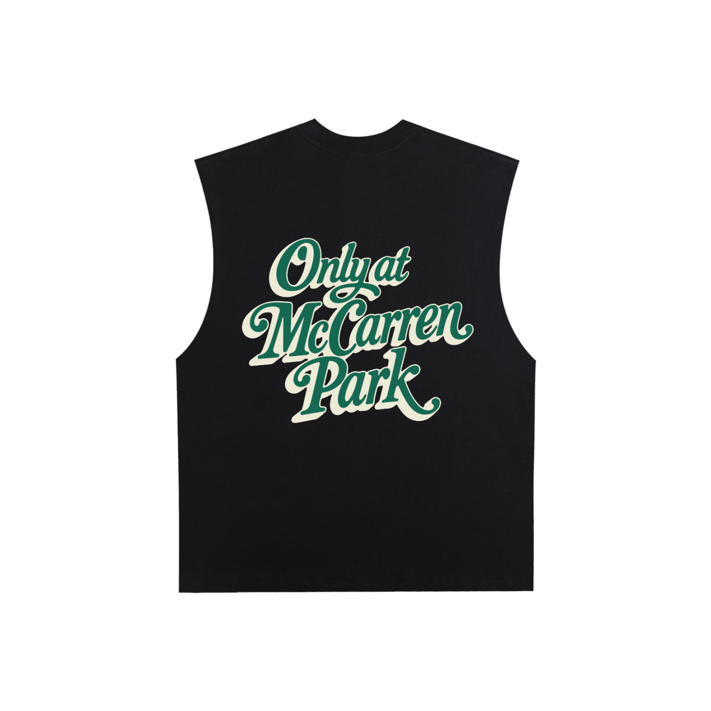 Only At McCarren (Green Lettering) Muscle-y Cotton Tank Top