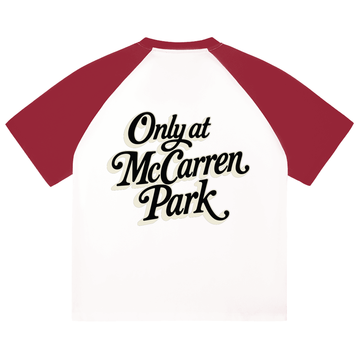 Only at McCarren (Black Lettering) Baseball T-Shirt