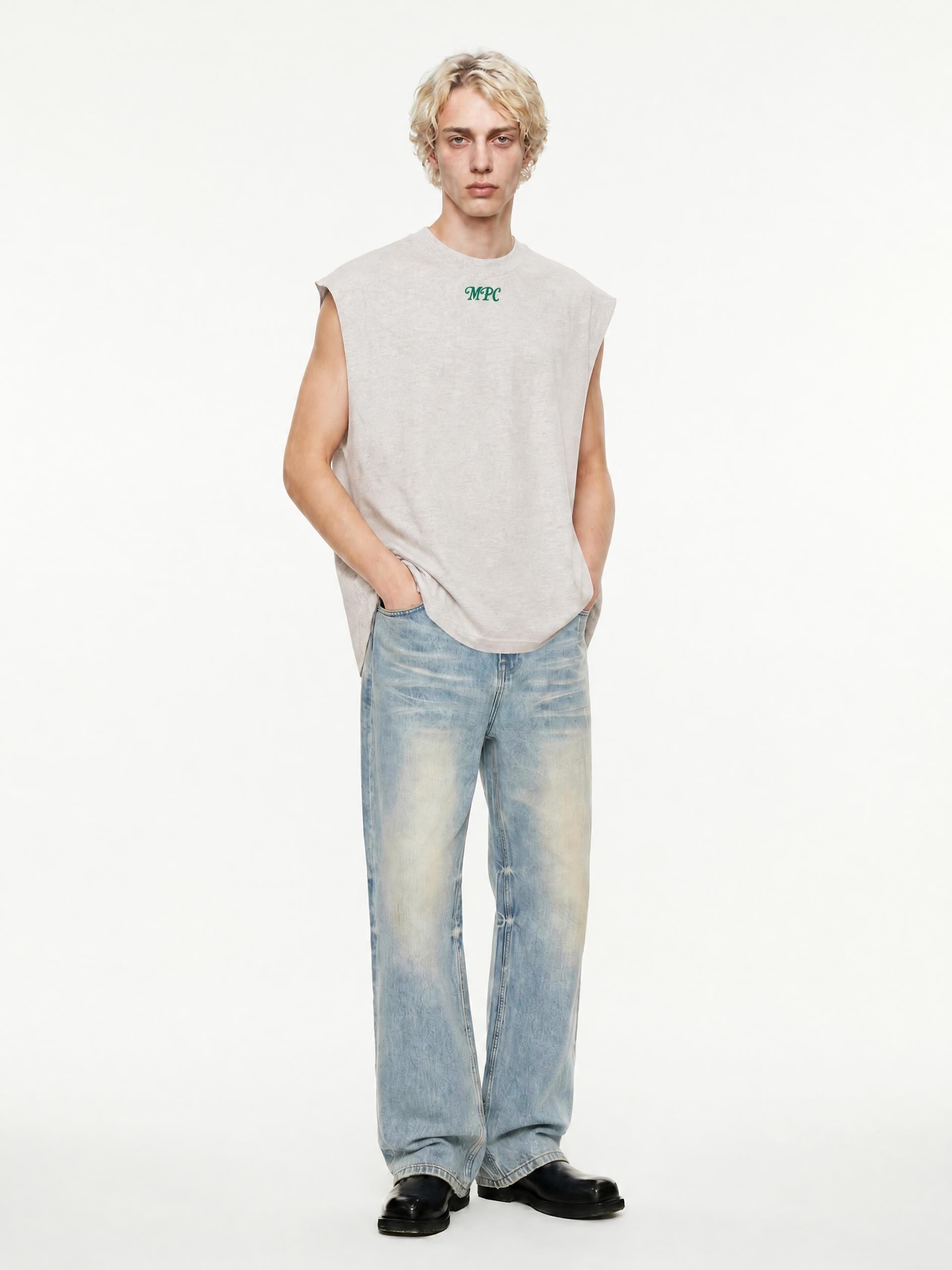 Only At McCarren (Green Lettering) Muscle-y Cotton Tank Top