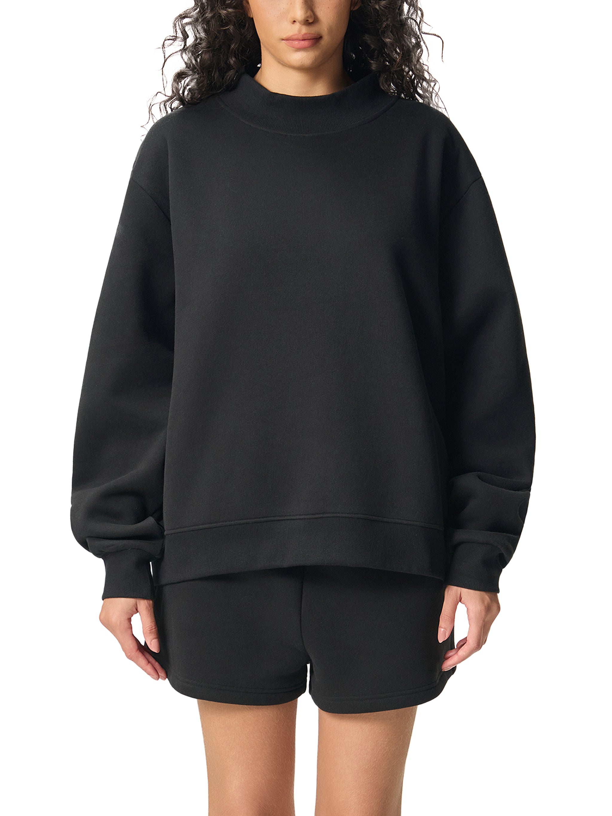Cherry Mock-Neck Sweatshirt